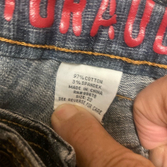 Hydraulic Capris Sz. 20 Woman’s Distressed Blue GUC - Picture 2 of 8